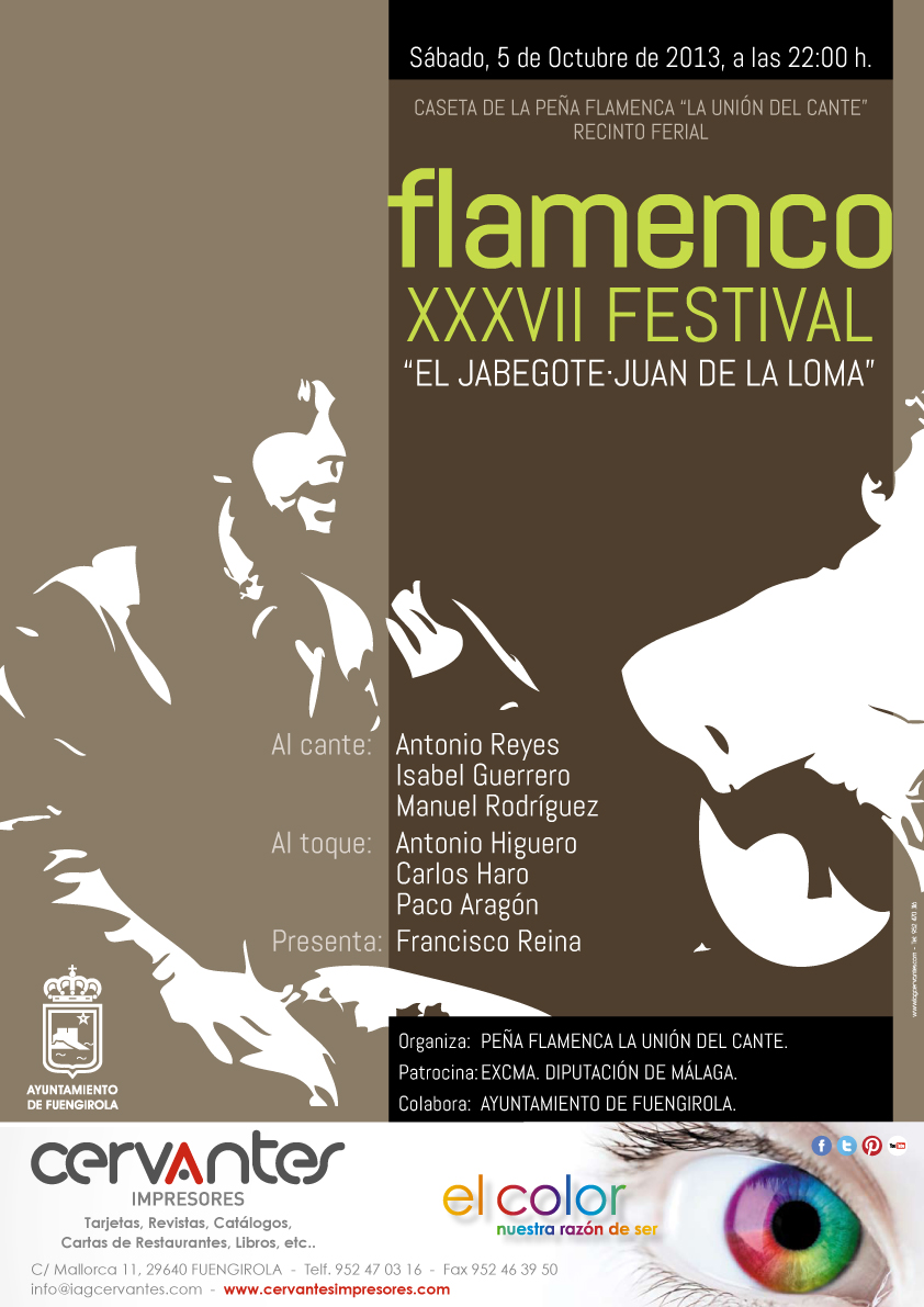 Cartel Festival Flamenco Jabegote-Juan de la Loma 2013